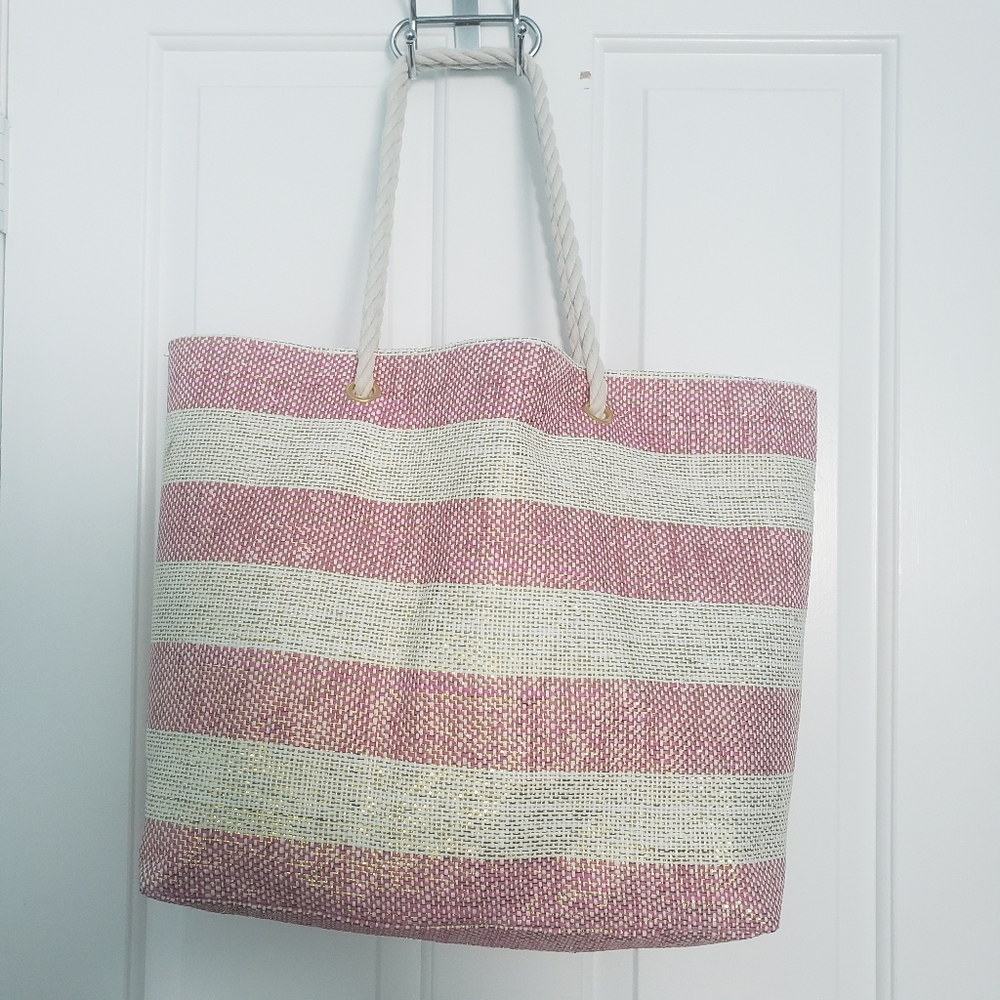 Unused XL Glittery Pink Tote Bag